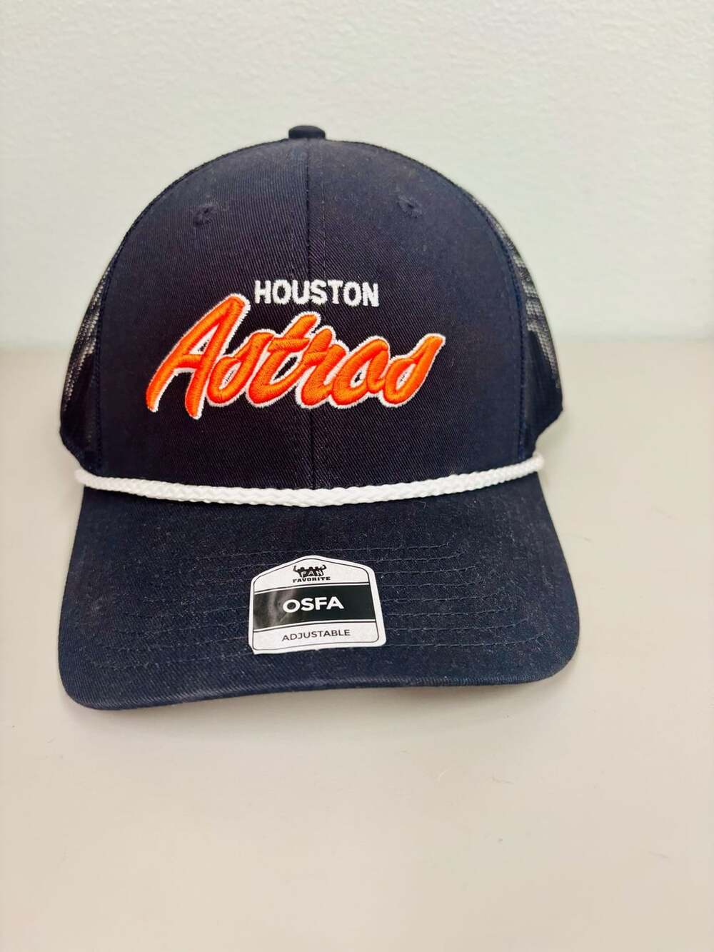 NWT Fan Favorite Houston Astros Navy Trucker Rope Snapback Hat OSFA